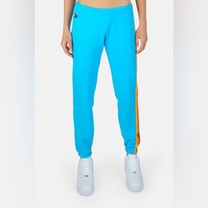 Aviator Nations Blue 5 Stripe Sweatpants sz Small